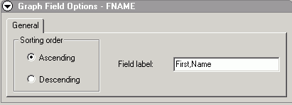 General subtab on the Field Selection tab