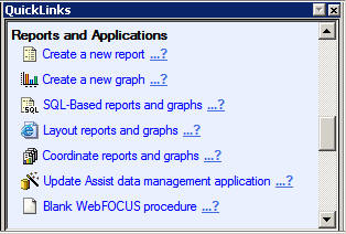QuickLinks dialog box