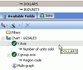 DOLLARS as Y-axis in query pane