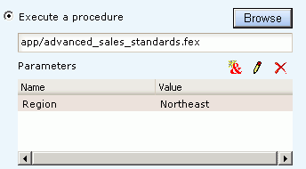 Drill Down dialog box with added parameter