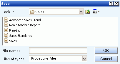 Save dialog box