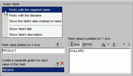 Graph fields options