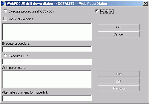 Drill down dialog box