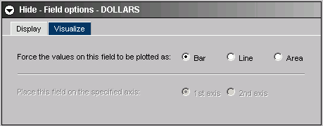 Visualize tab for Field options