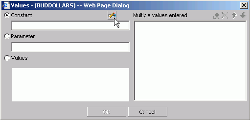 Import values option for a constant expression