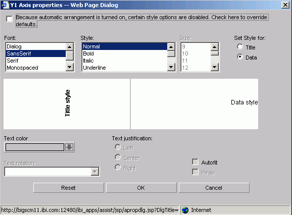 Style Labels on the Y-axis tab